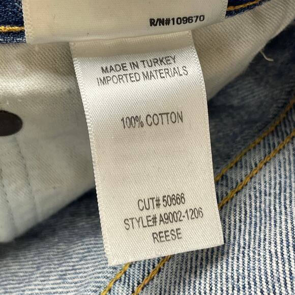 Agolde Reese Blue Denim Jean Short Button Fly 3.5" Inseam A9002-1206 Size 25 - Picture 9 of 9